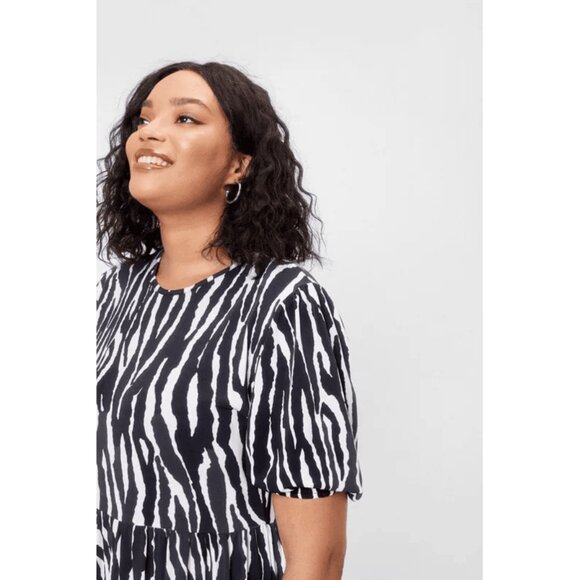 NASTY GAL Be Herd Plus Zebra Midi Dress - Size 16 (XL) - Picture 13 of 14